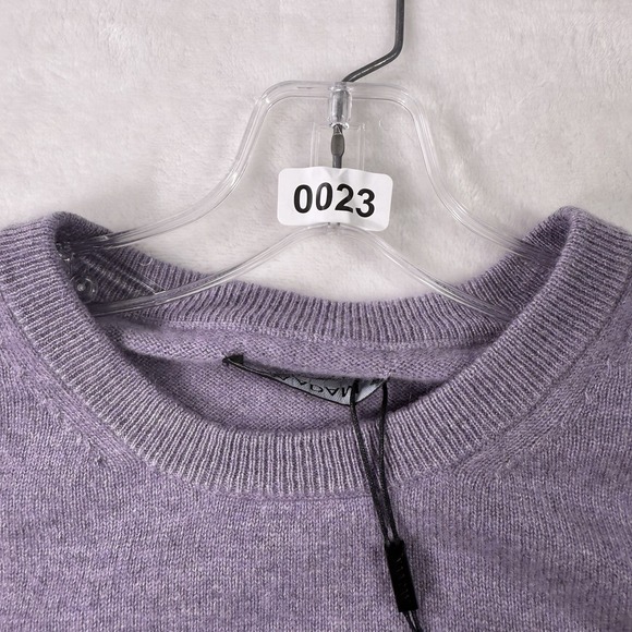 NAADAM 100% Cashmere Sweater Womens Medium Heathered Purple Soft Crewneck NWT - Picture 7 of 7